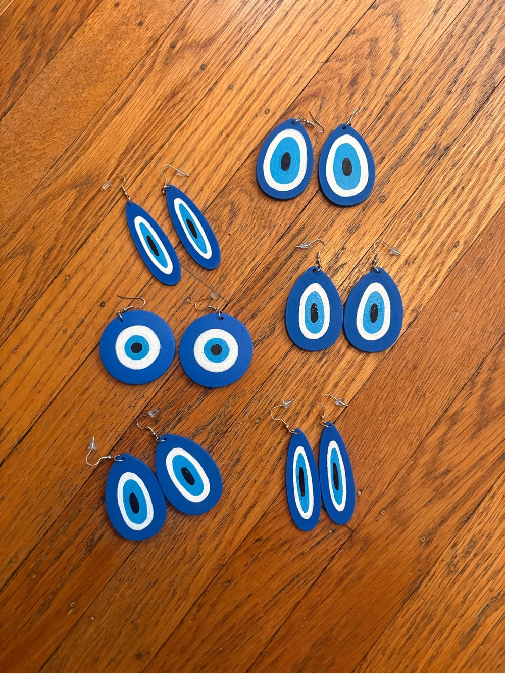Blue Evil Eye Earrings